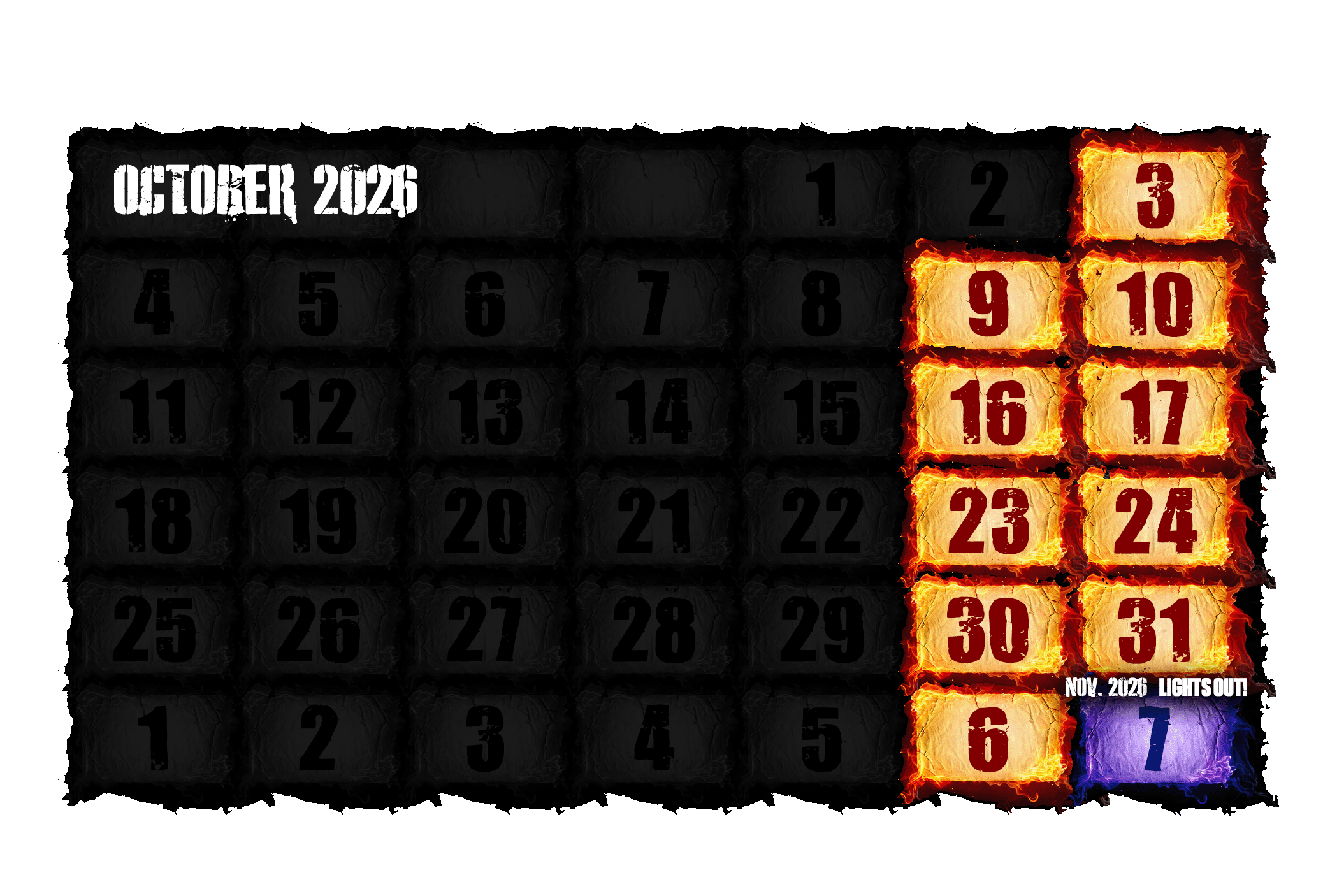 301 2026 calendar